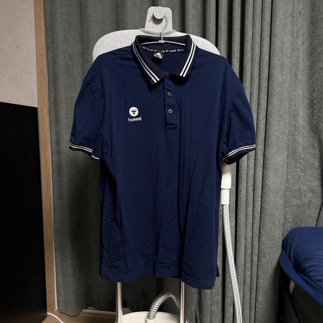 험멜3xl,hummel 네이비 반팔 카라티 상품이미지1