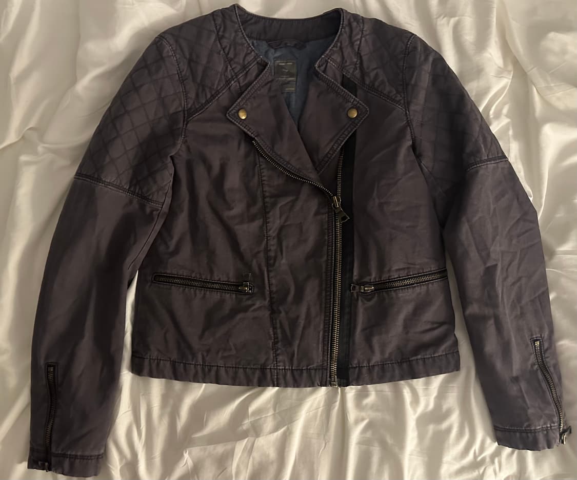 Gap 갭 y2k gray 워싱바이커자켓 상품이미지1