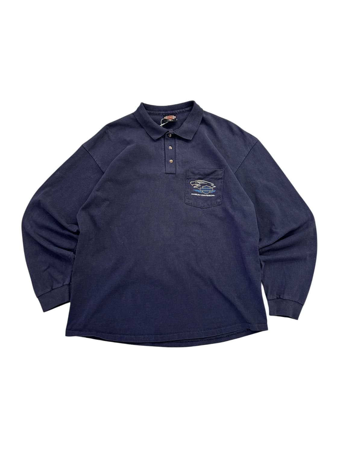 90s 할리데이비슨 이글 코튼 카라티셔츠 상품이미지1