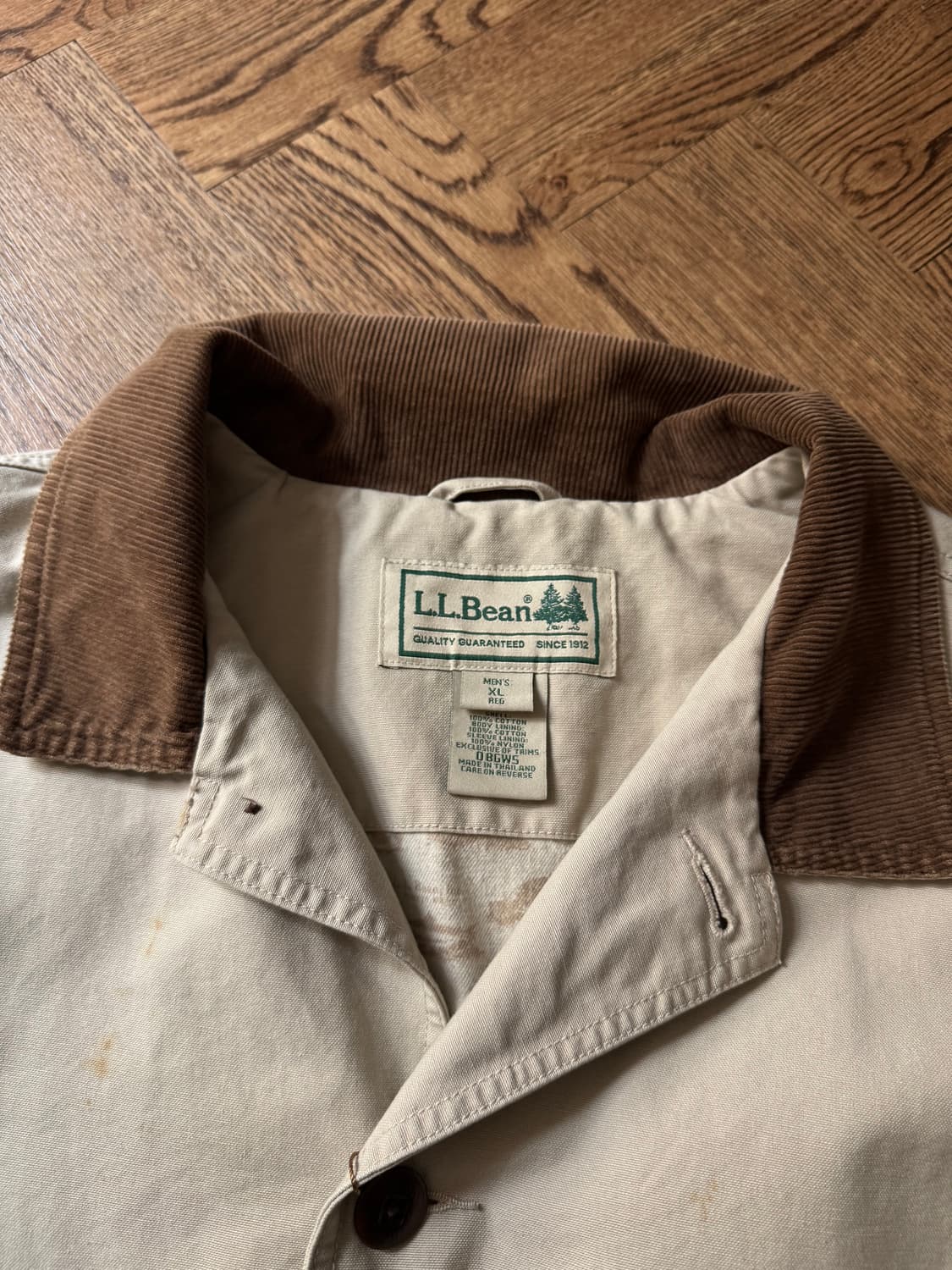 [XL]엘엘빈 USA 패턴 라이닝 아이보리 헌팅 자켓 상품이미지2