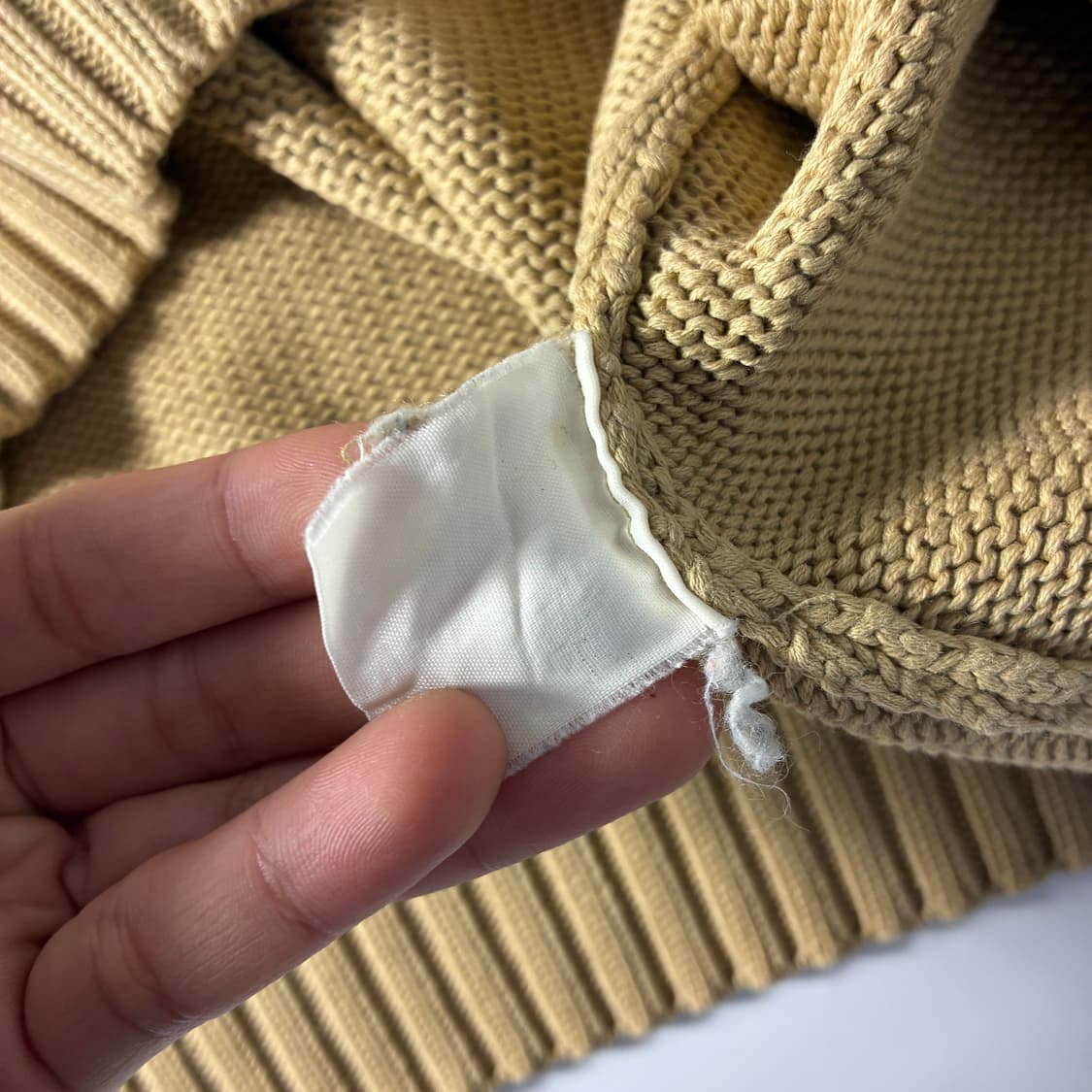 Polo  폴로 랄프로렌 자수 헤비코튼 베이지 니트  상품이미지5