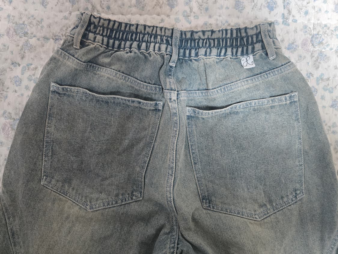 엑스톤즈 백 밴딩  다이아 절개 데님팬츠
 L 상품이미지7