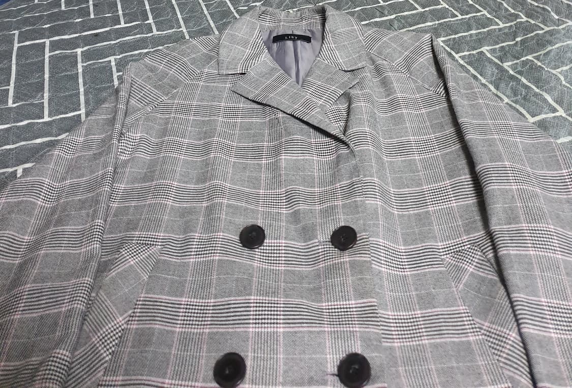 LIST 체크 오피스 간절기 코트 (55) 상품이미지2