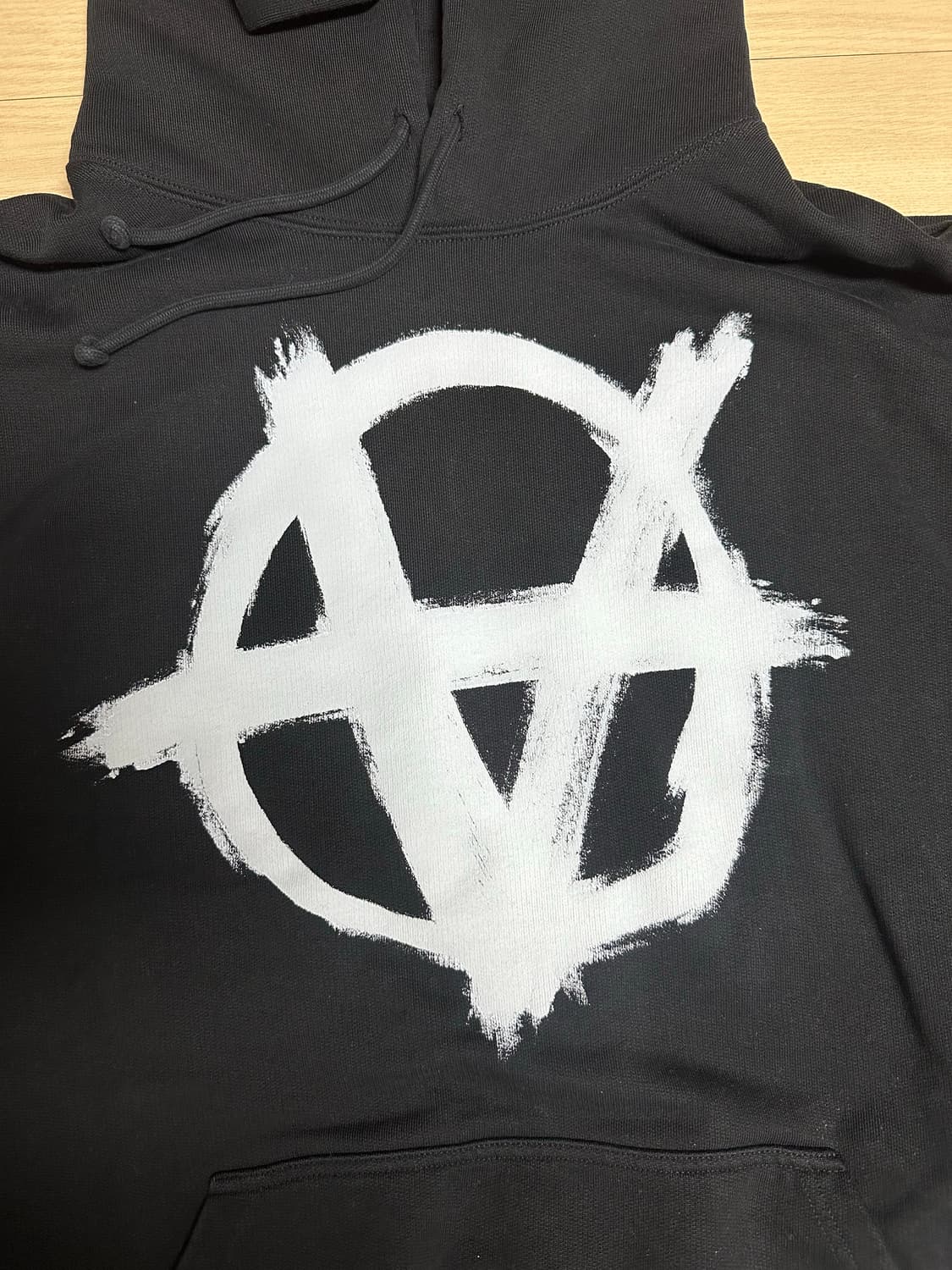 베트멍 아나키 후드 S 블랙 화이트 상품이미지2