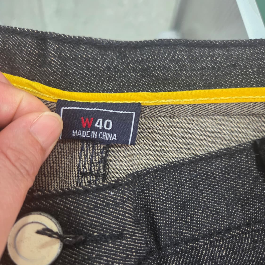 [COOGI] 쿠지 블랙 와이드 데님팬츠 40 상품이미지6