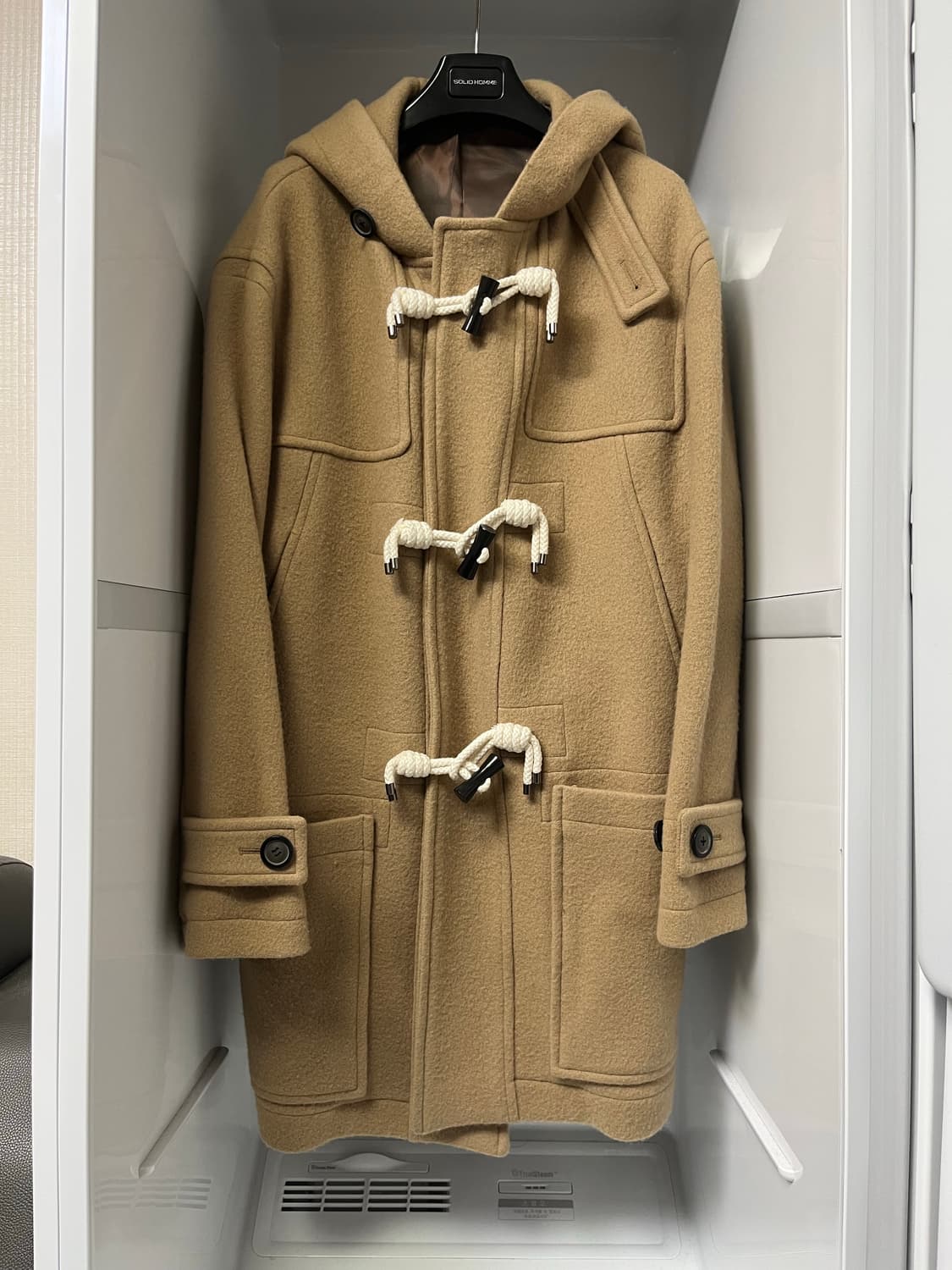 솔리드옴므 베이지 더플 코트 46사이즈 상품이미지1