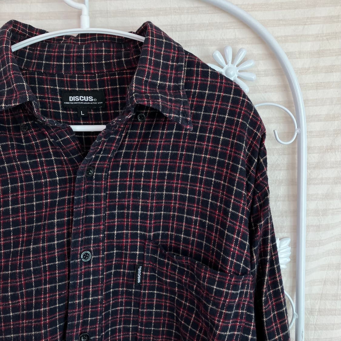 빈티지 퍼플 체크 셔츠 y2k 스트릿 갸루 펑키 일본빈티지660 상품이미지3