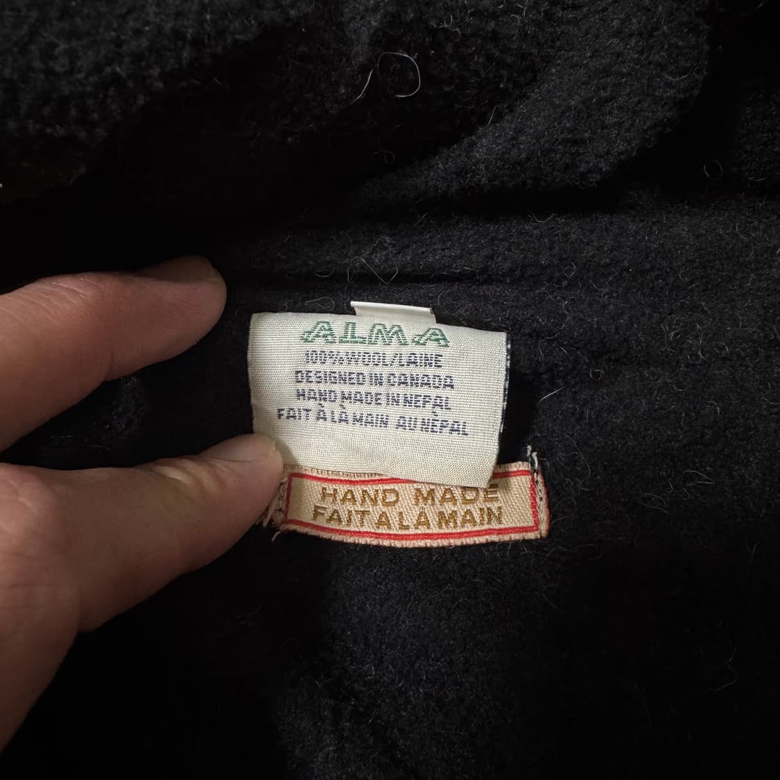 바배) 핸드메이드 울 후드 니트 집업 상품이미지4