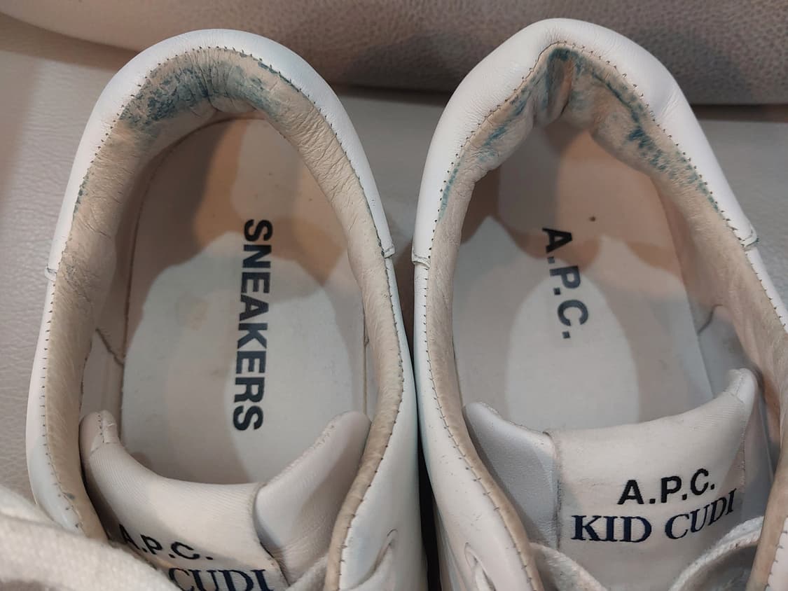 Kid Cudi x APC 아페쎄 스니커즈 레더 화이트 260mm 상품이미지2