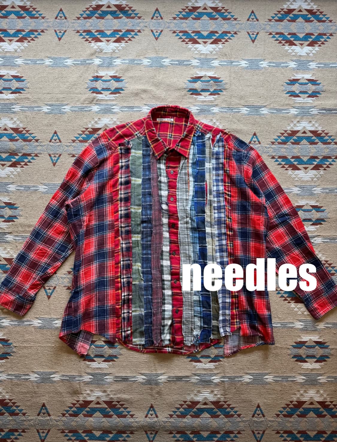 [OS] 리빌드 바이 니들스 리본 와이드 플란넬 셔츠 상품이미지1