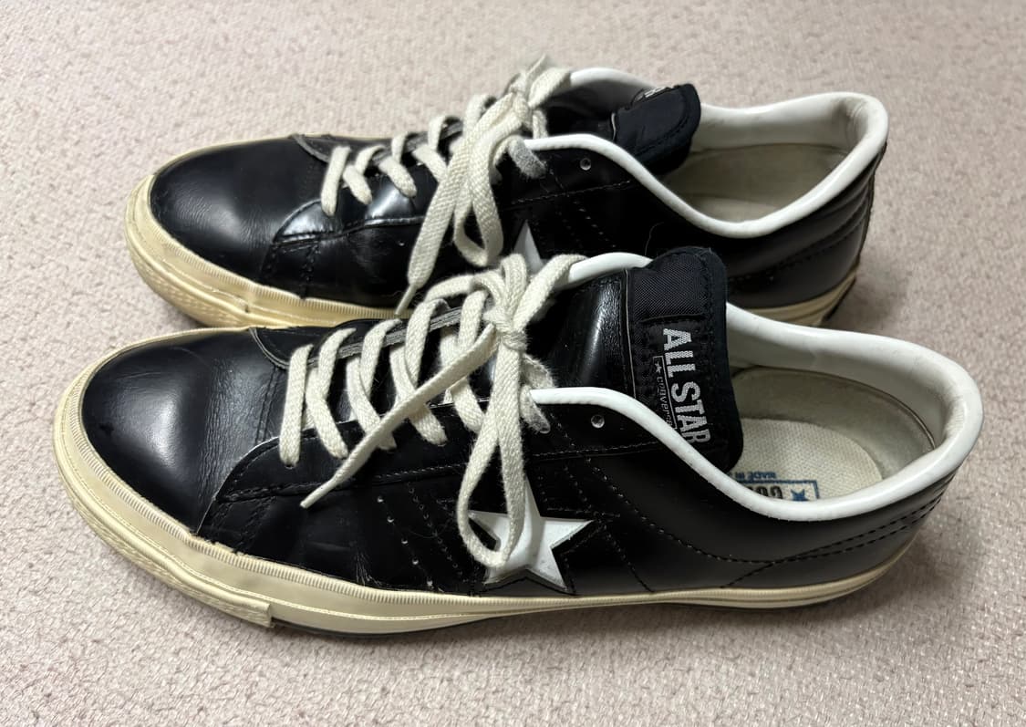 컨버스 재팬 원스타 로우 레더 블랙 / 270 상품이미지2