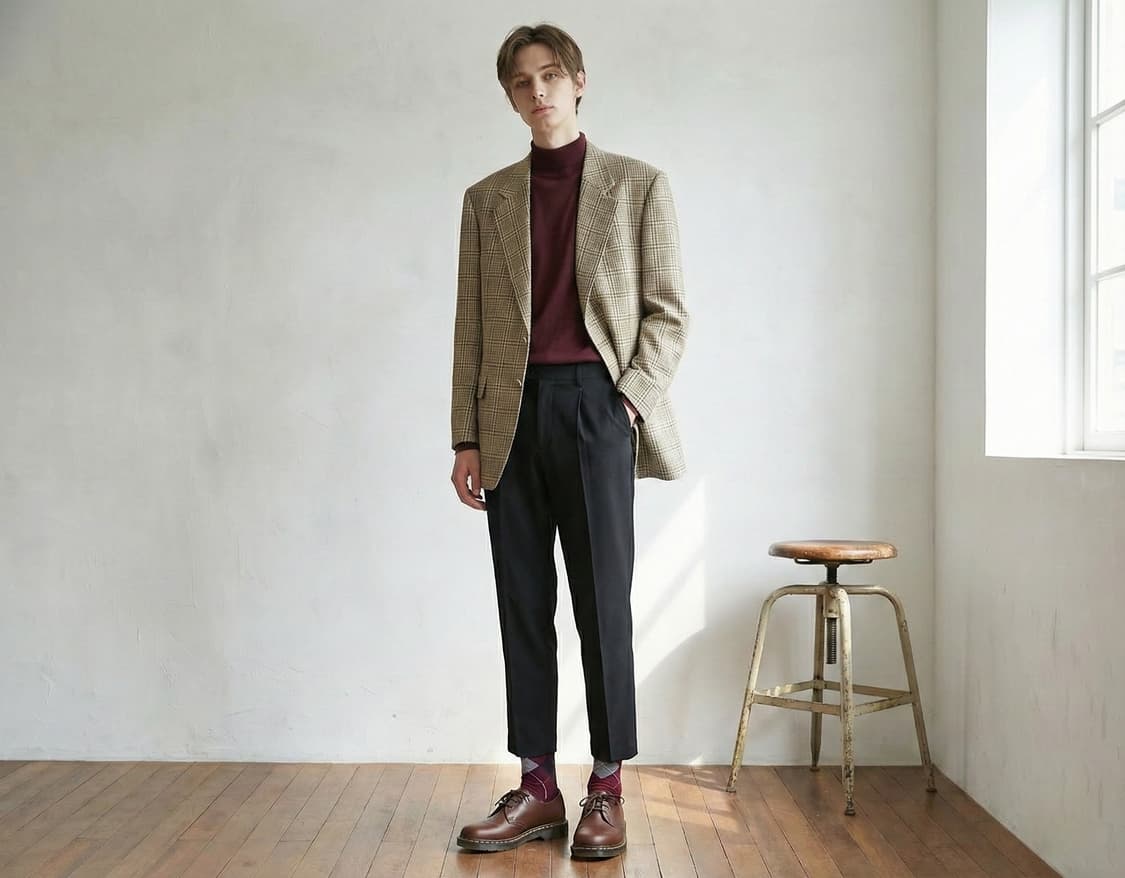 랑방(LANVIN) 정품 글렌체크 실크 블레이져 100 상품이미지1