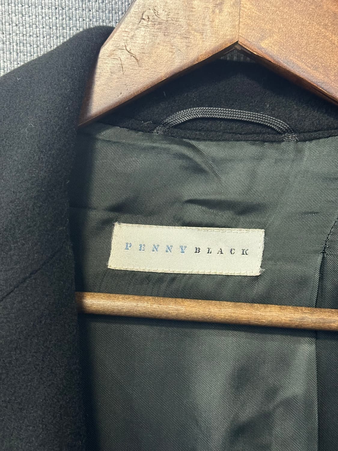 페니블랙 PENNYBLACK 블랙 더블 롱 코트 상품이미지3