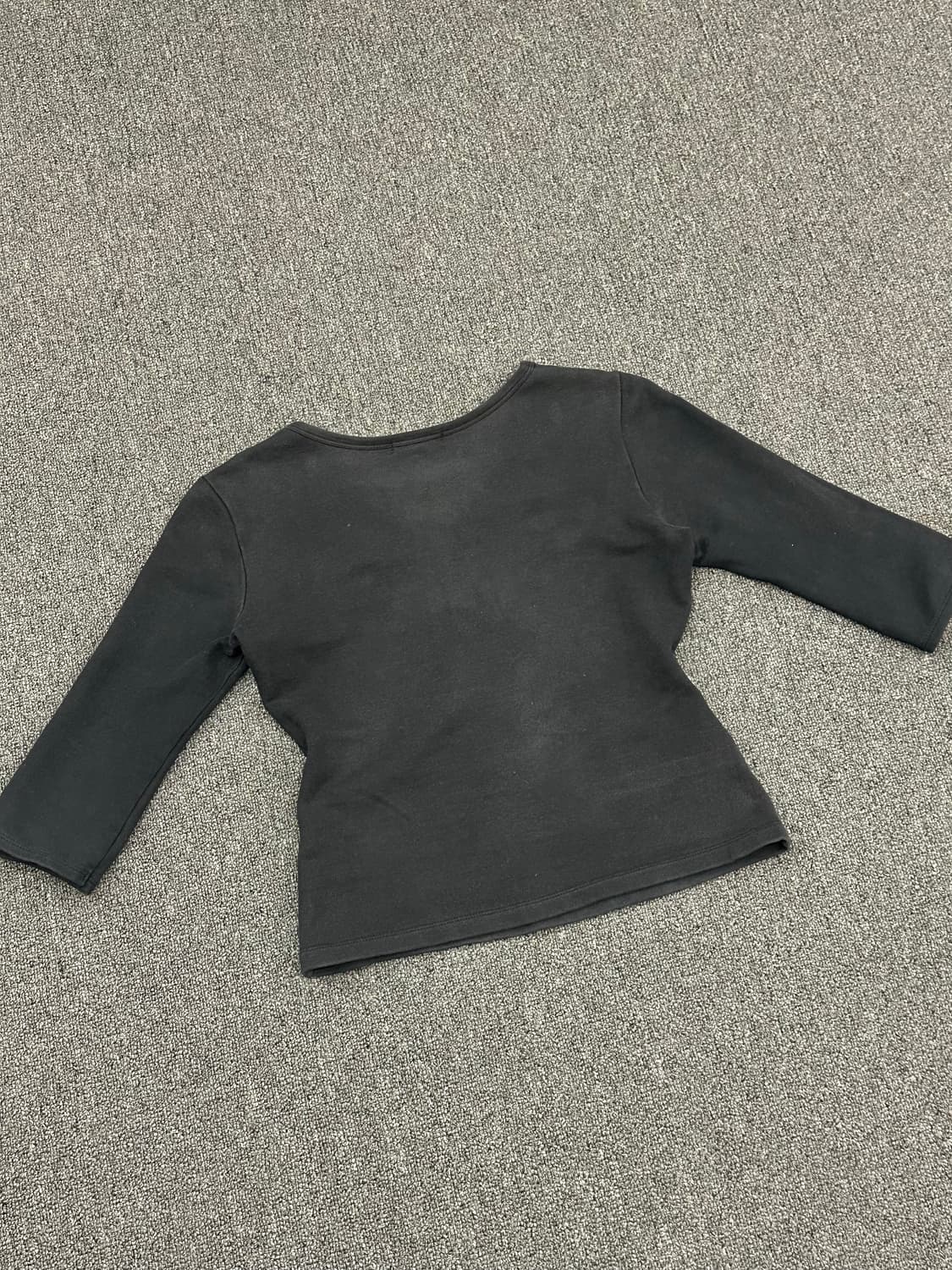 38)버버리 블루라벨 빈티지 여성 브이넥 7부 셔츠 상품이미지3