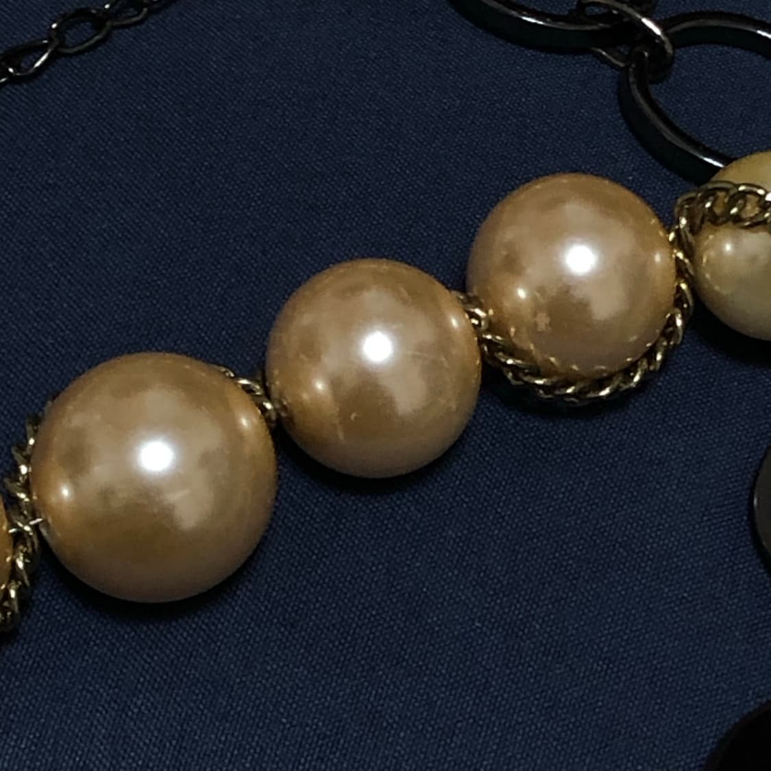 빈티지 골드 체인 진주 목걸이 페어리 오리엔탈 갸루 펑크 상품이미지2