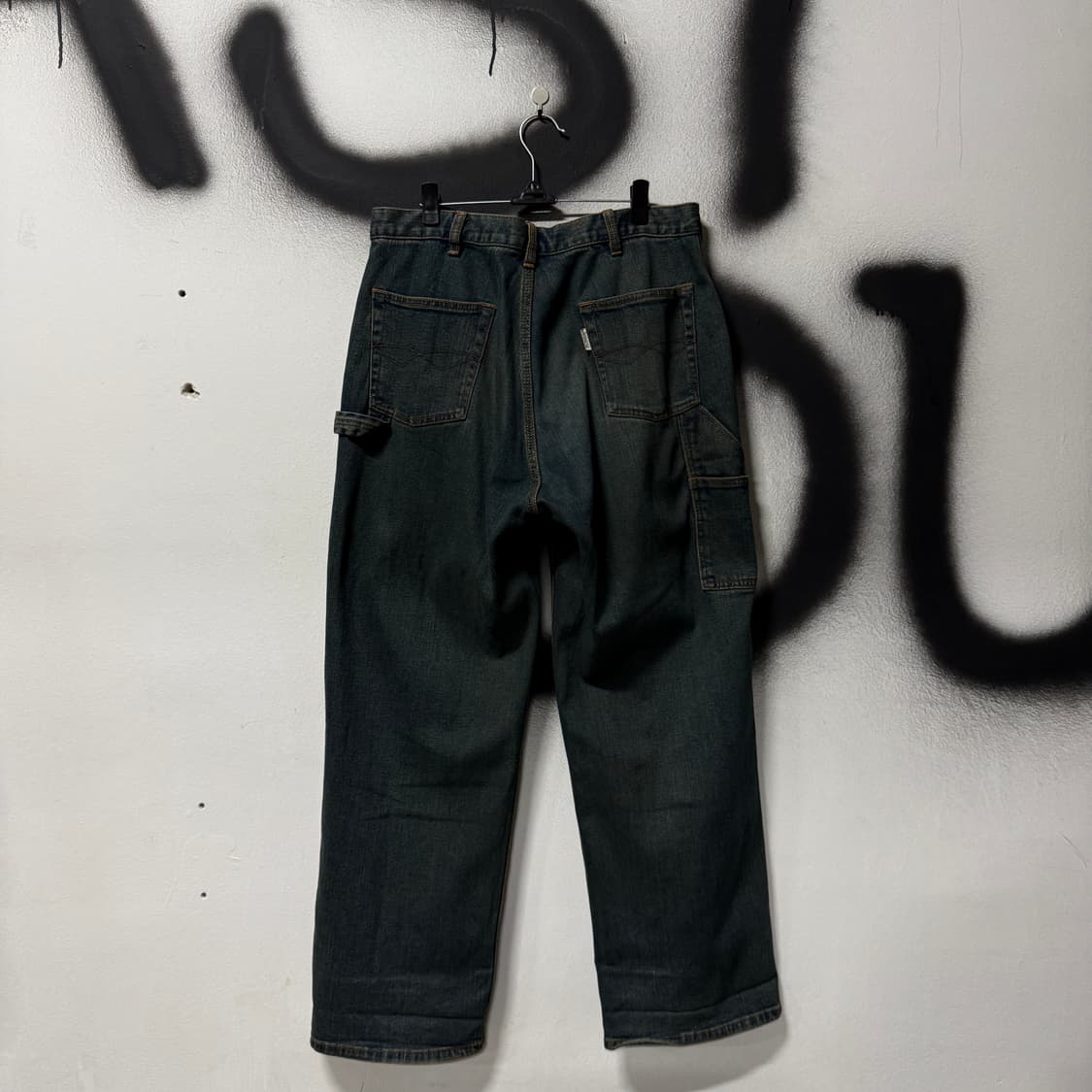 VTG 빈티지 샌드워싱 카펜터 워크 와이드 데님 팬츠 상품이미지1