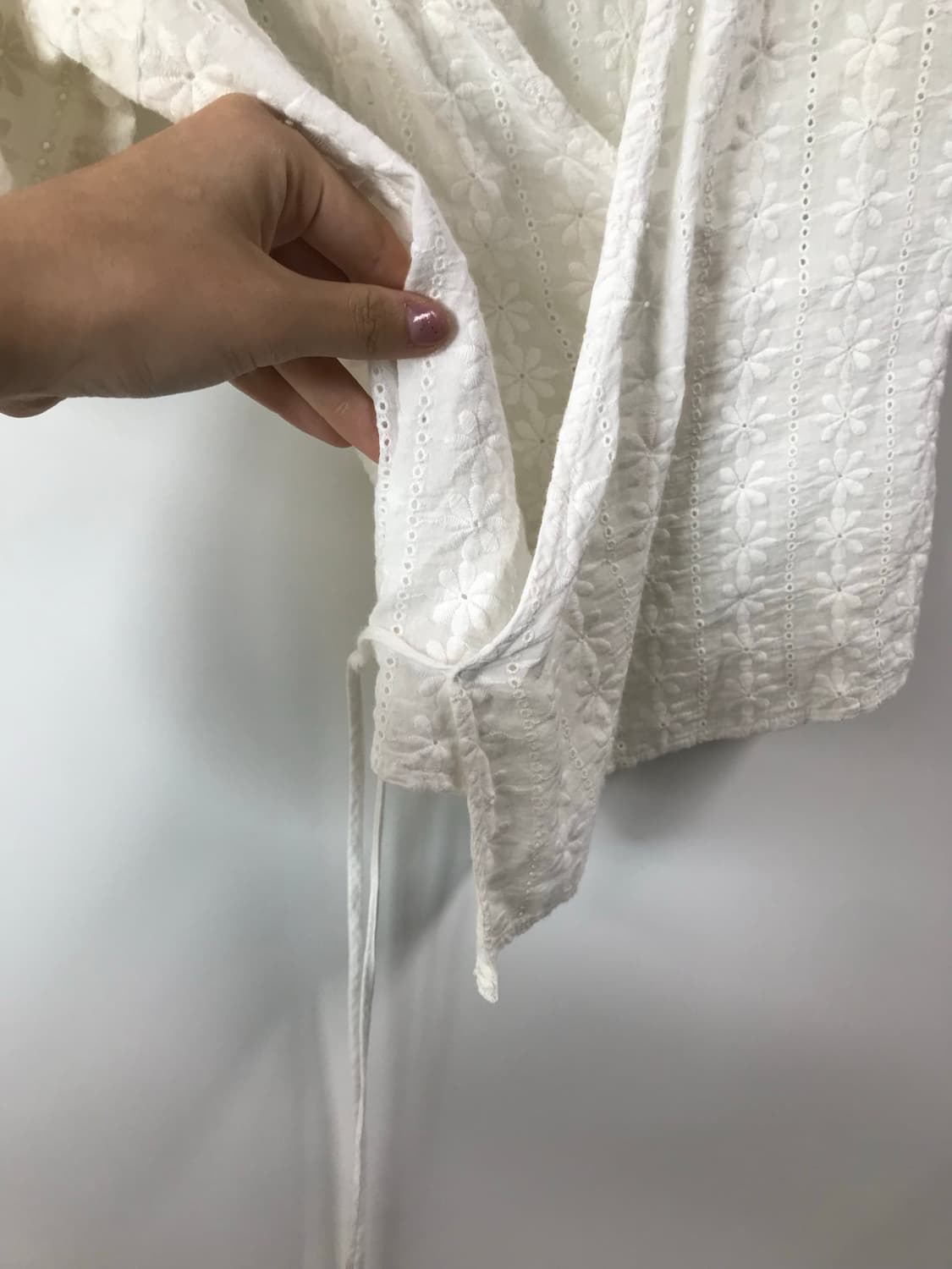 빈티지 펀칭 랩 블라우스 상품이미지5