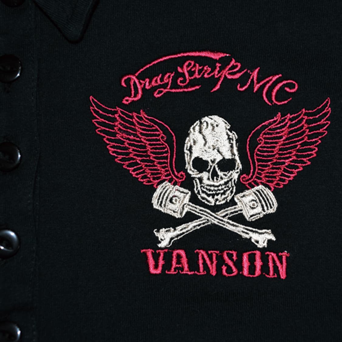 VANSON 스컬윙카라티셔츠 상품이미지5