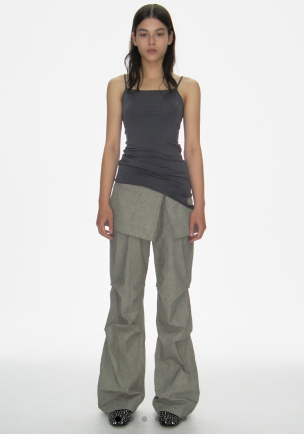 CACELE 3WAY LAYERED SLEEVELESS, CHARCOAL 상품이미지1