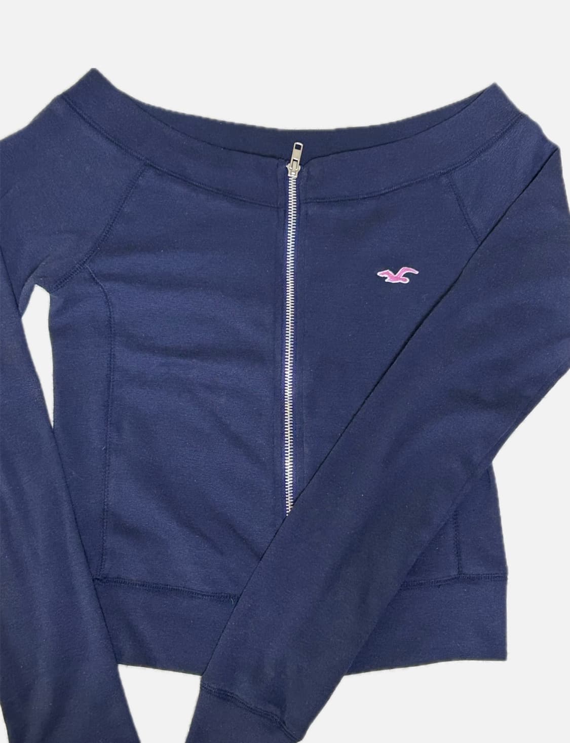 (희귀 매물) 홀리스터 오프숄더 집업 네이비 상품이미지2