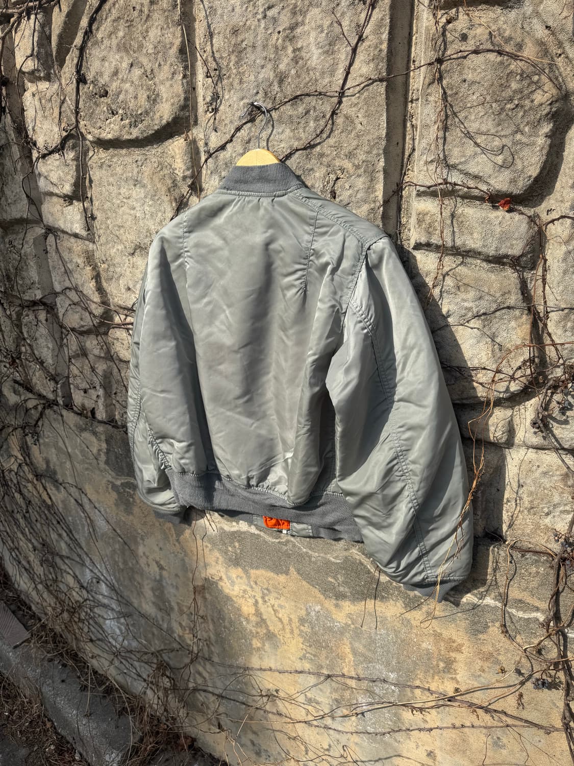 90s 알파인더스트리 미군 미공군 ma-1 항공 점퍼 자켓 그레이 상품이미지8