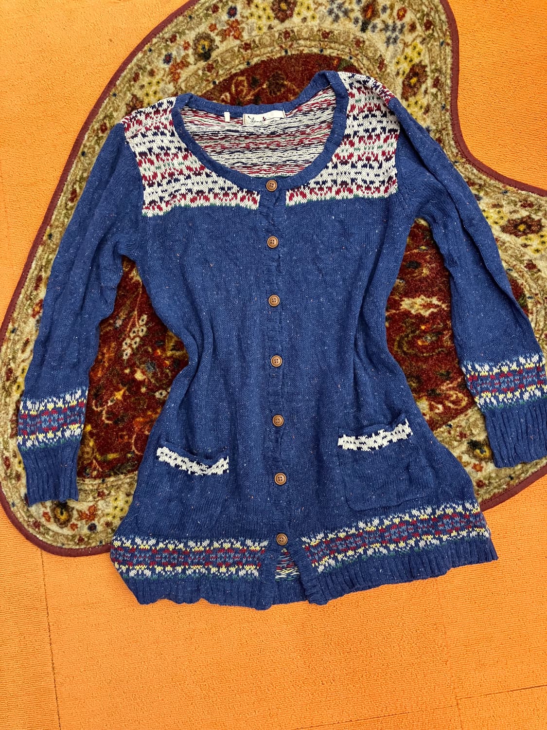 모리 네이비 투포켓 가디건 상품이미지2