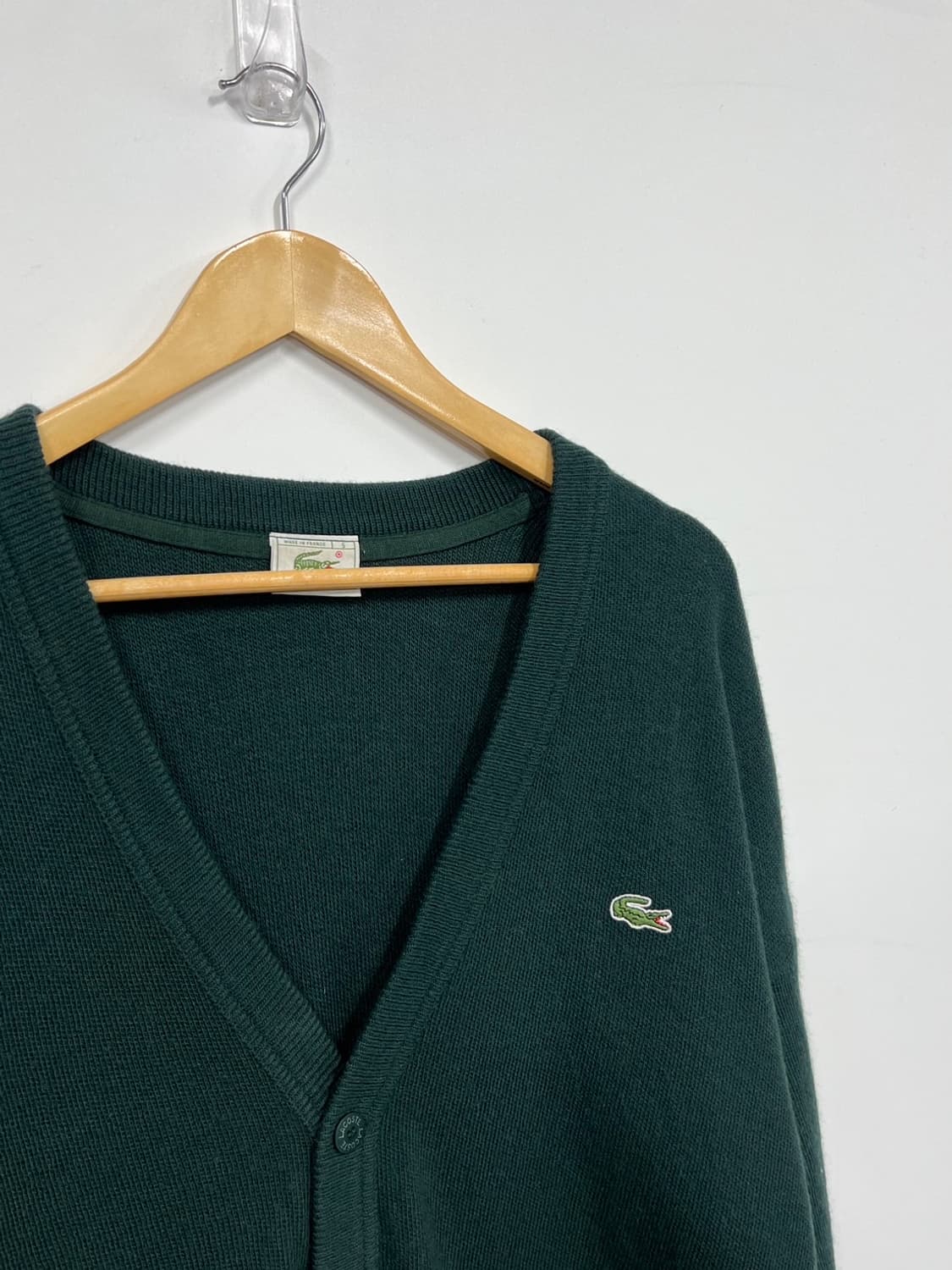라코스테 브이넥 오버핏 니트 가디건 상품이미지2