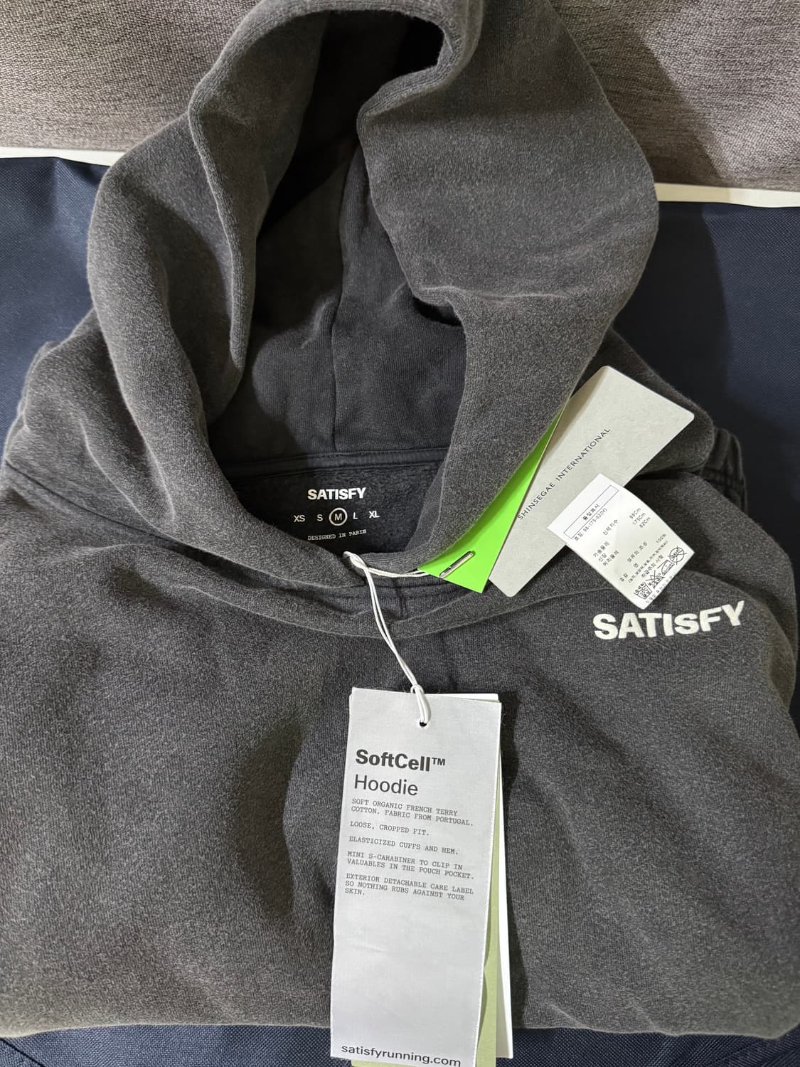 새티스파이 소프트셀 후드 블랙 M사이즈 상품이미지2