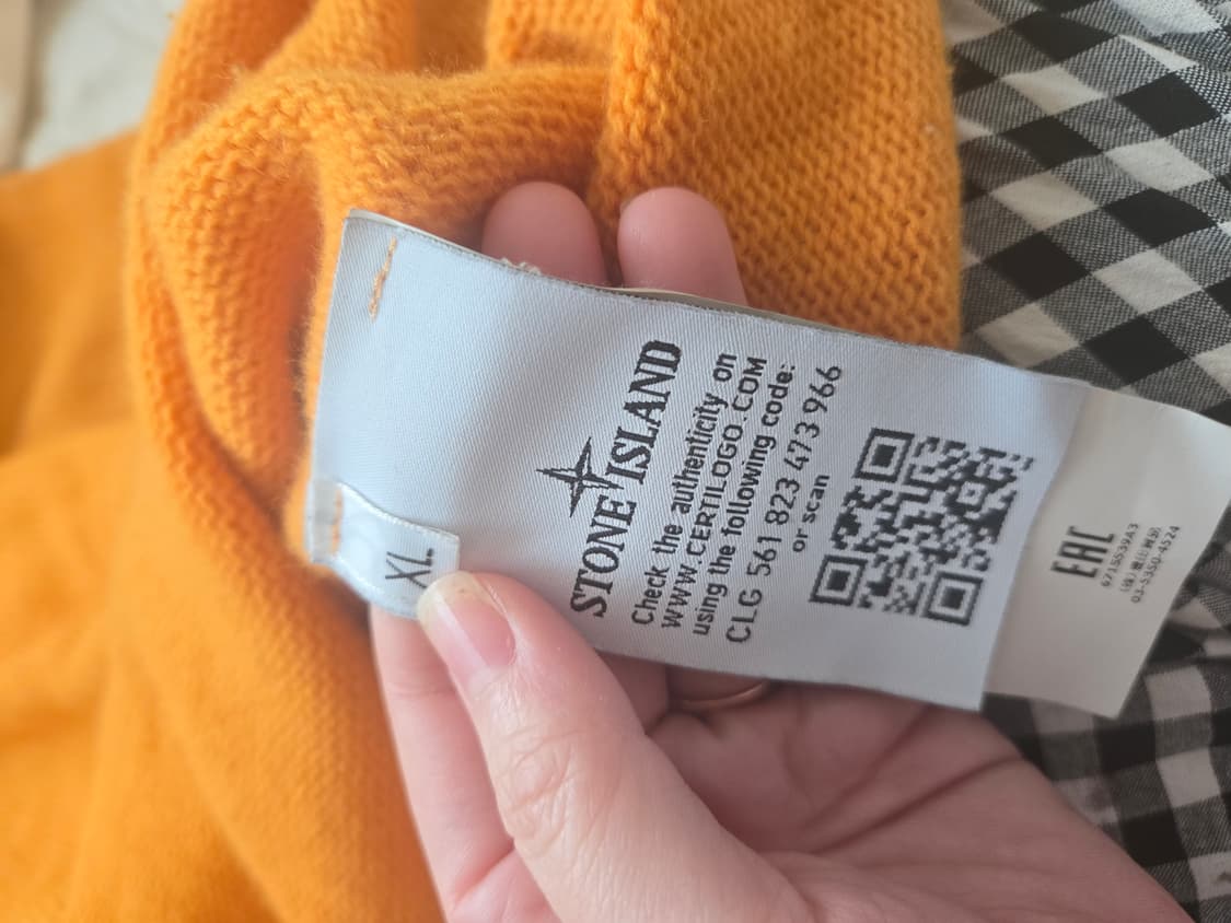 스톤아일랜드 스톤 와펜 니트 XL 오렌지색 상품이미지4