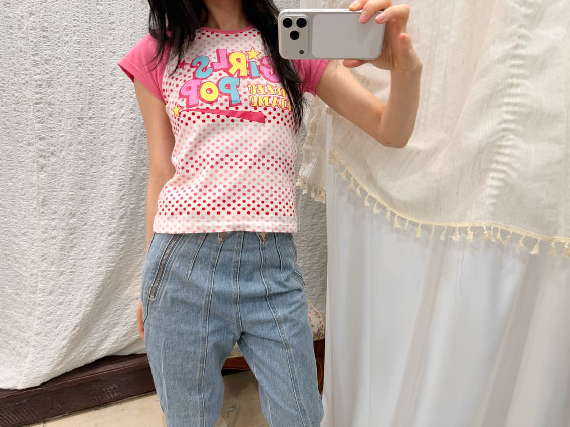 pink polka top 상품이미지2