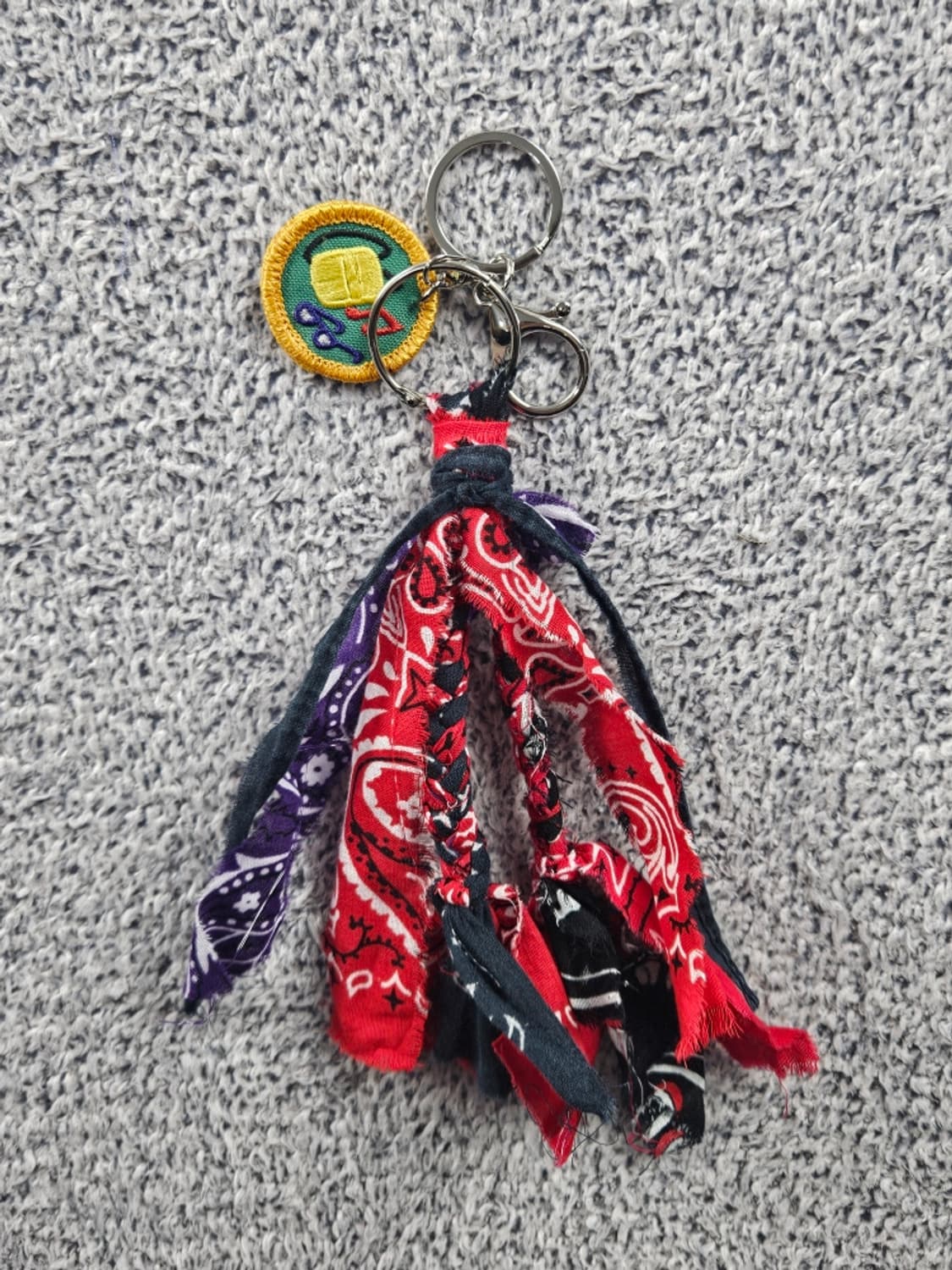 핸드메이드 커스텀 패치 반다나 카라비너 키링 ( OS ) / 10875 상품이미지2