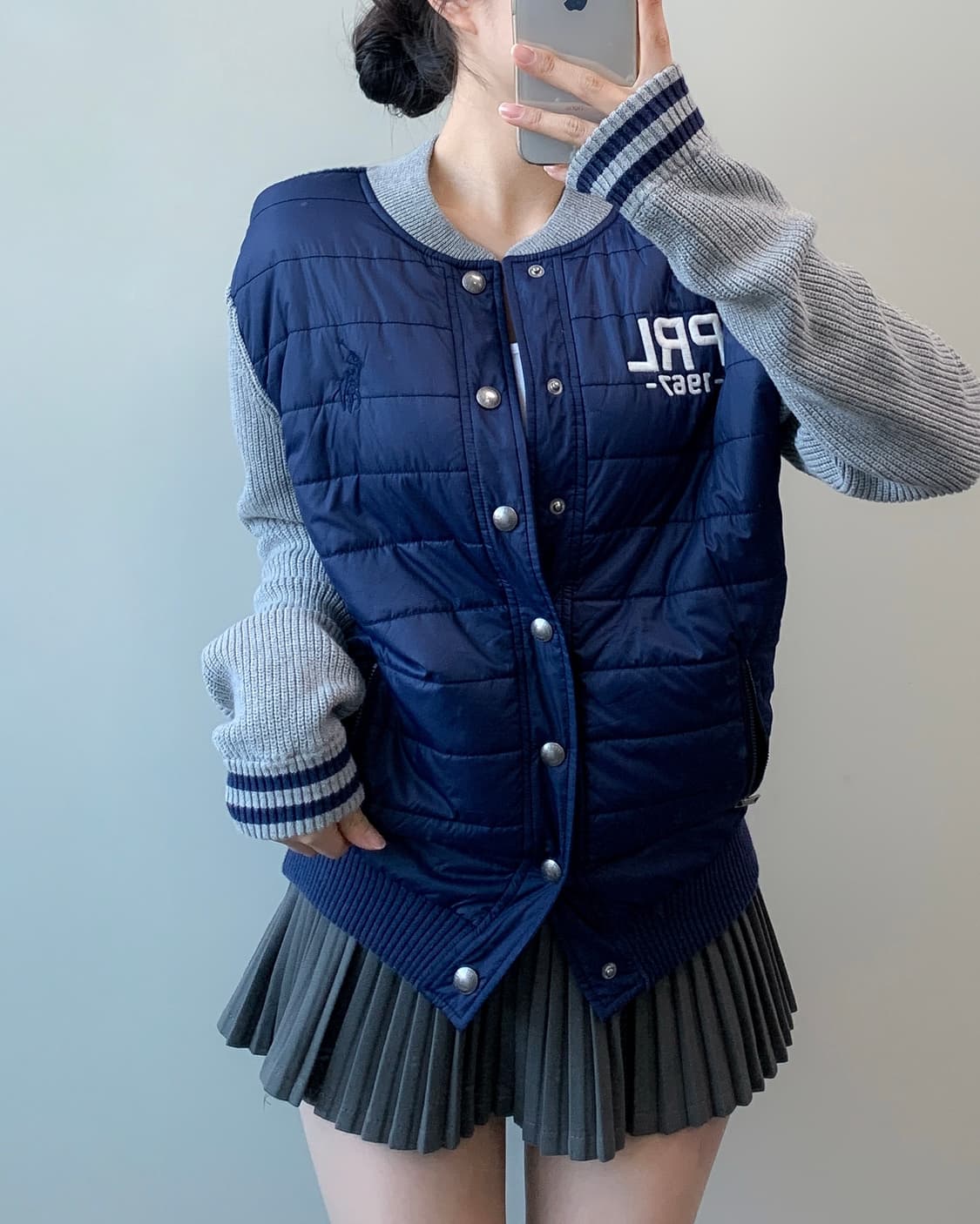 폴로 니트 패딩 상품이미지3