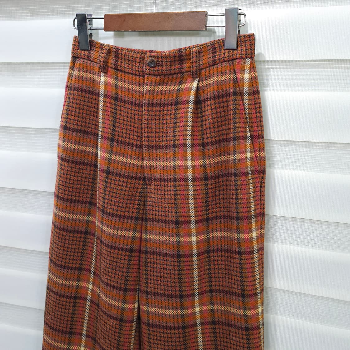 80s ISSEY MIYAKE IS 스포츠 체크울 팬츠- 우먼25 상품이미지2