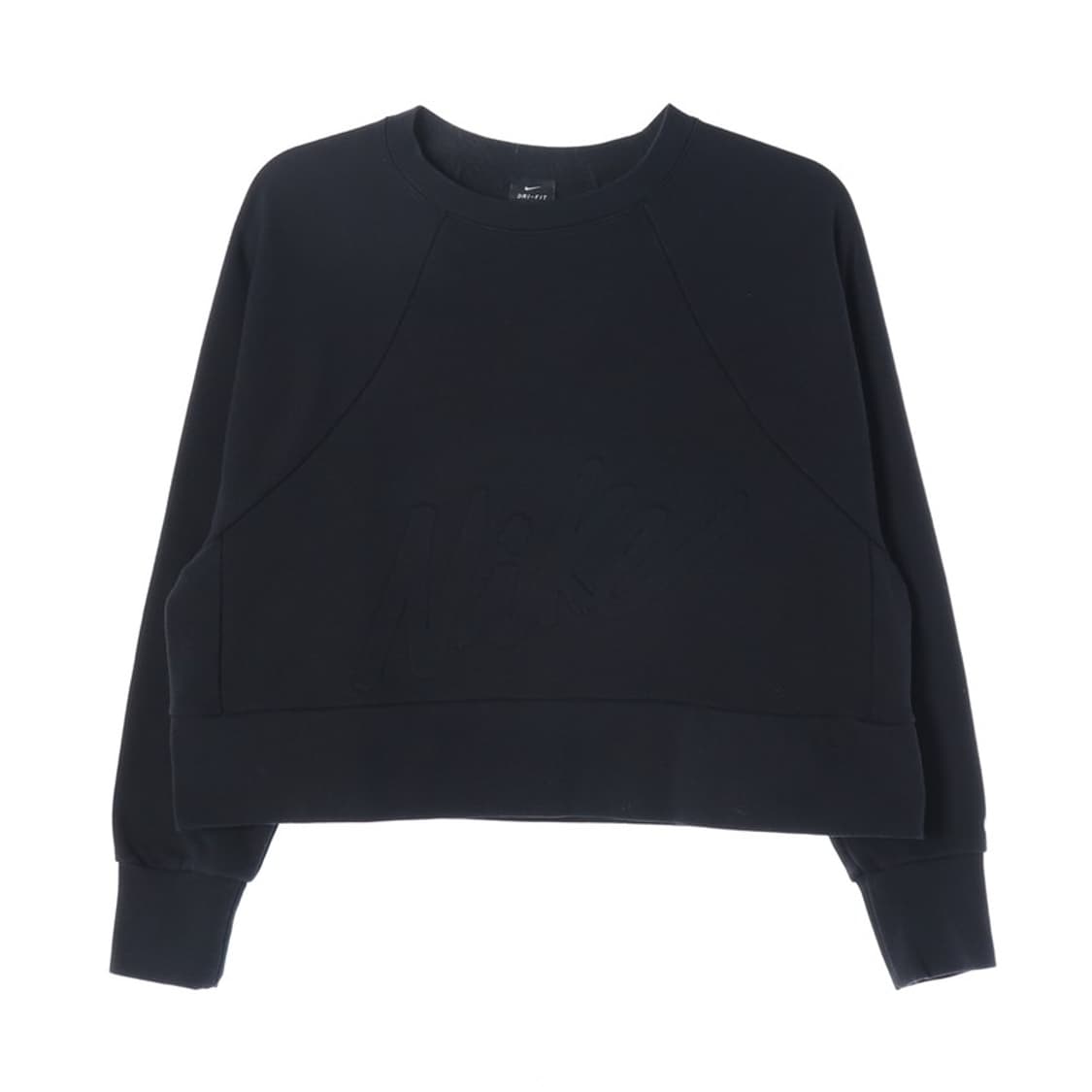 나이키 드라이핏 엠보 빅로고 크롭 맨투맨 블랙 XL 상품이미지1