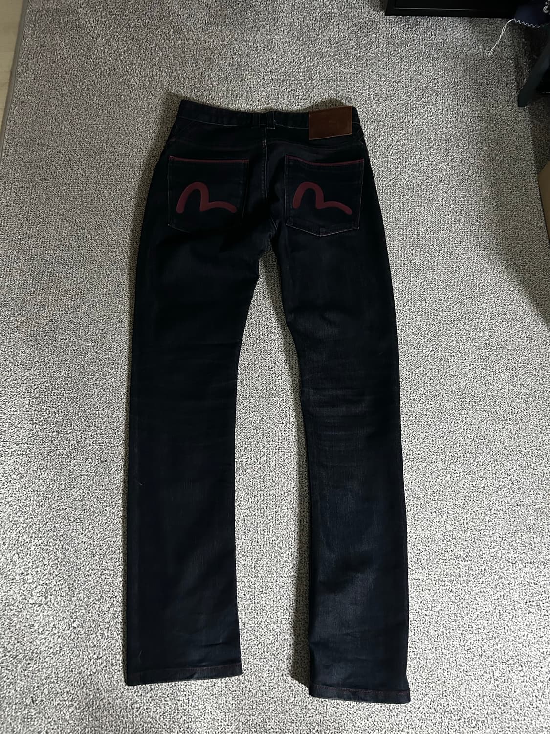 에비수 데님 팬츠 레드 상품이미지1