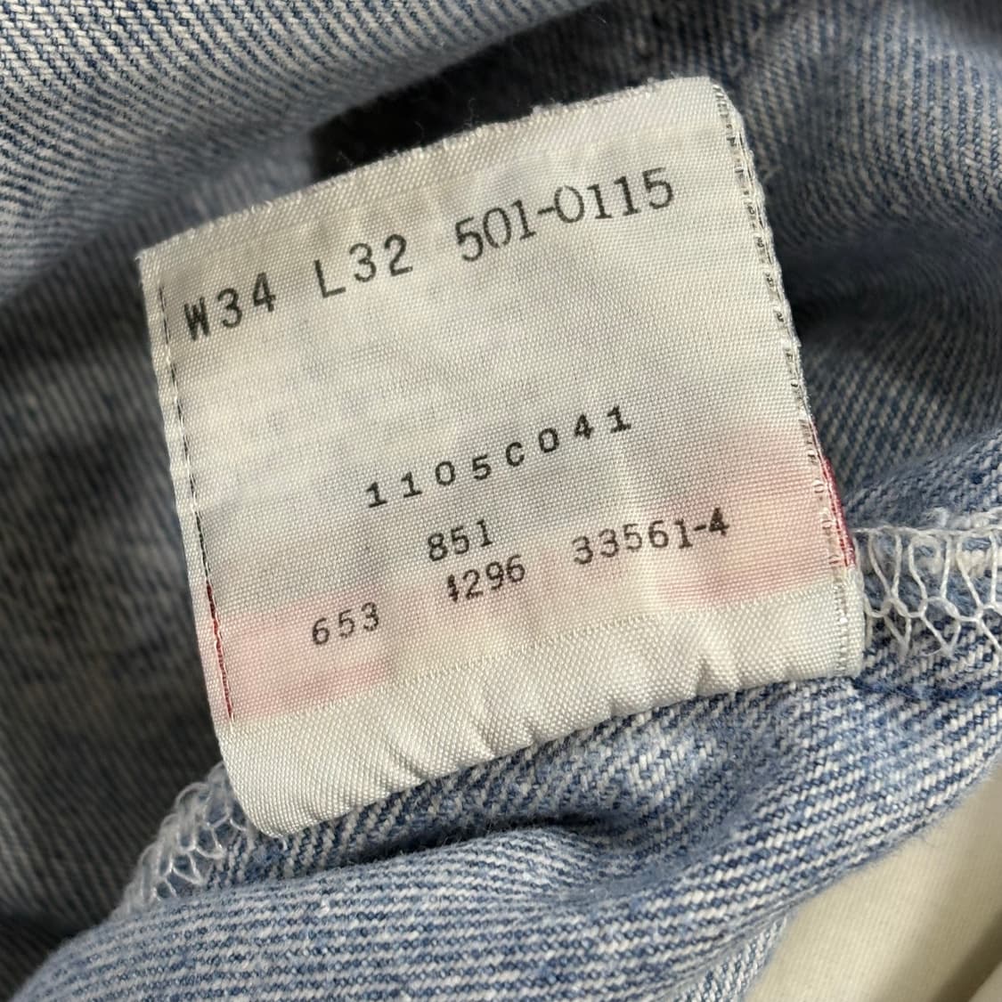 90s Levi’s usa 501 연청 Distressed 상품이미지8
