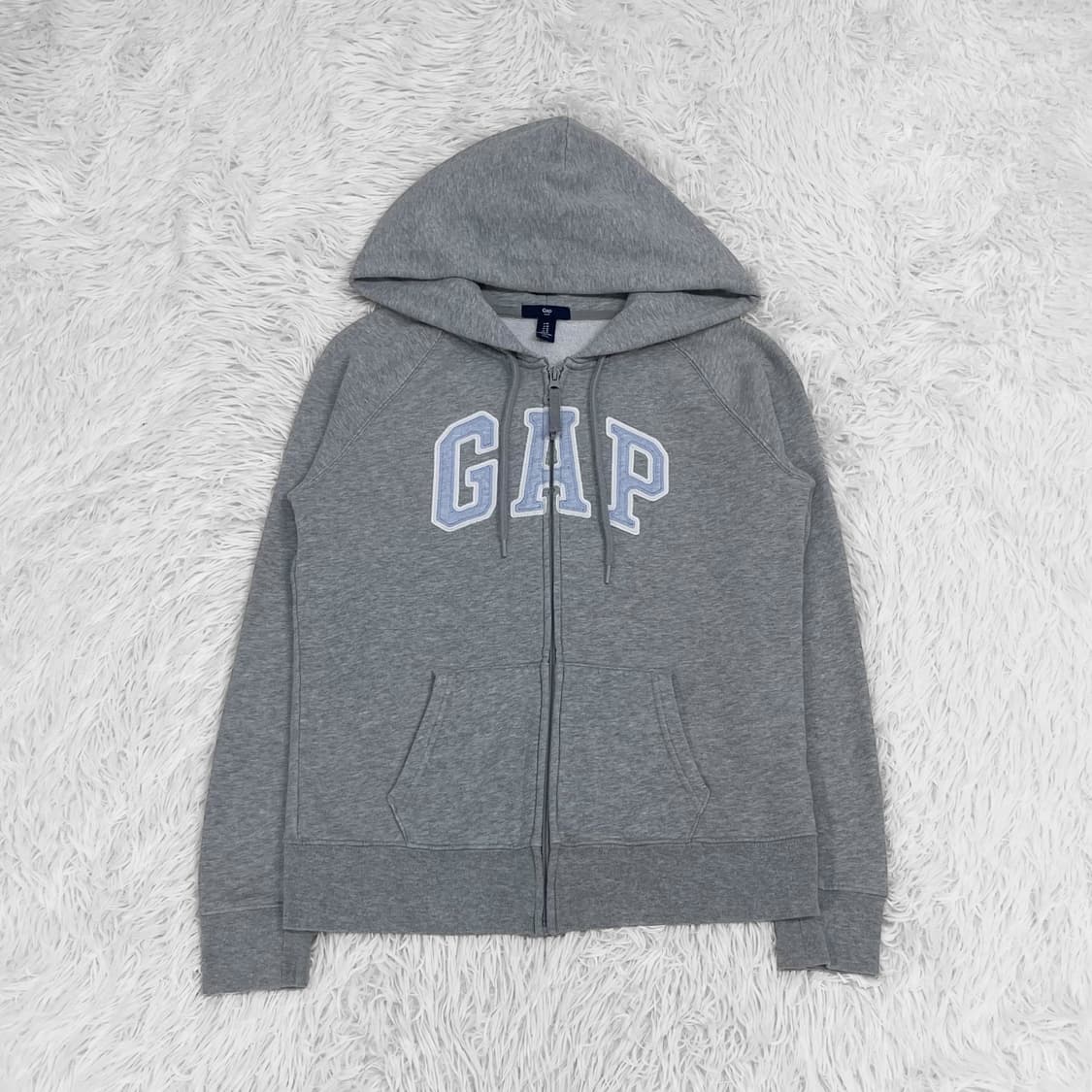 갭 Gap 스펠 로고 후드집업 그레이 상품이미지2