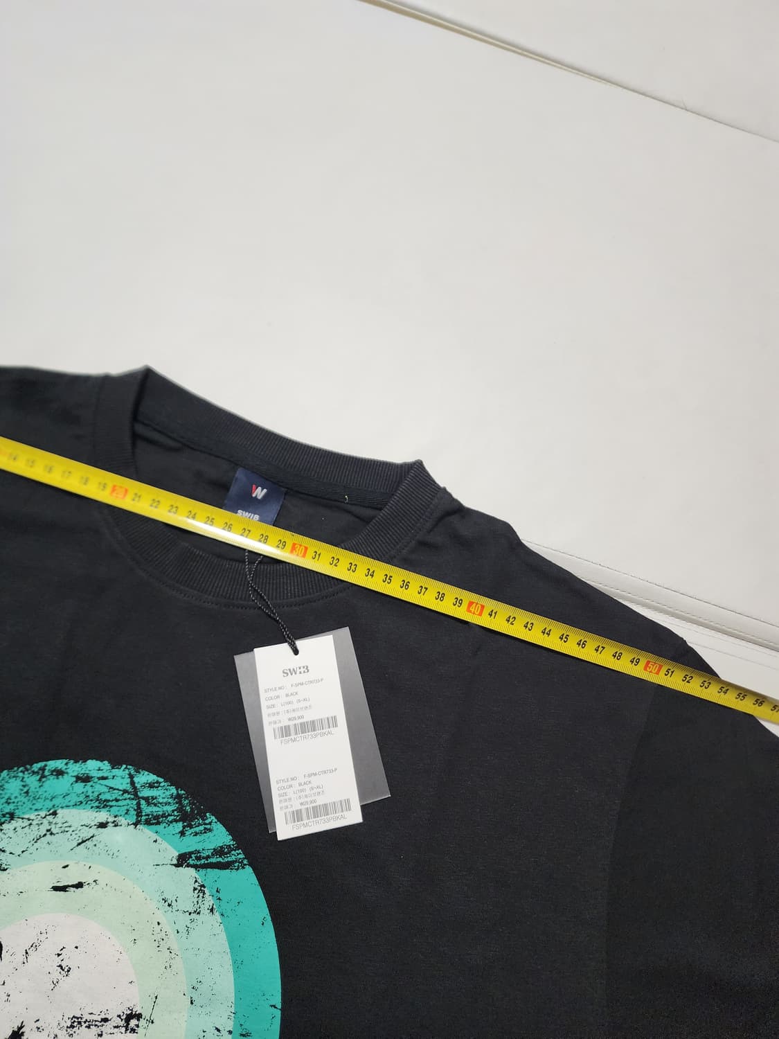 스위브반팔티셔츠블랙L 상품이미지5