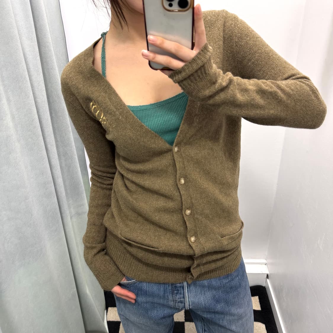 랄프로렌 카키 보이프렌드핏 가디건 상품이미지2