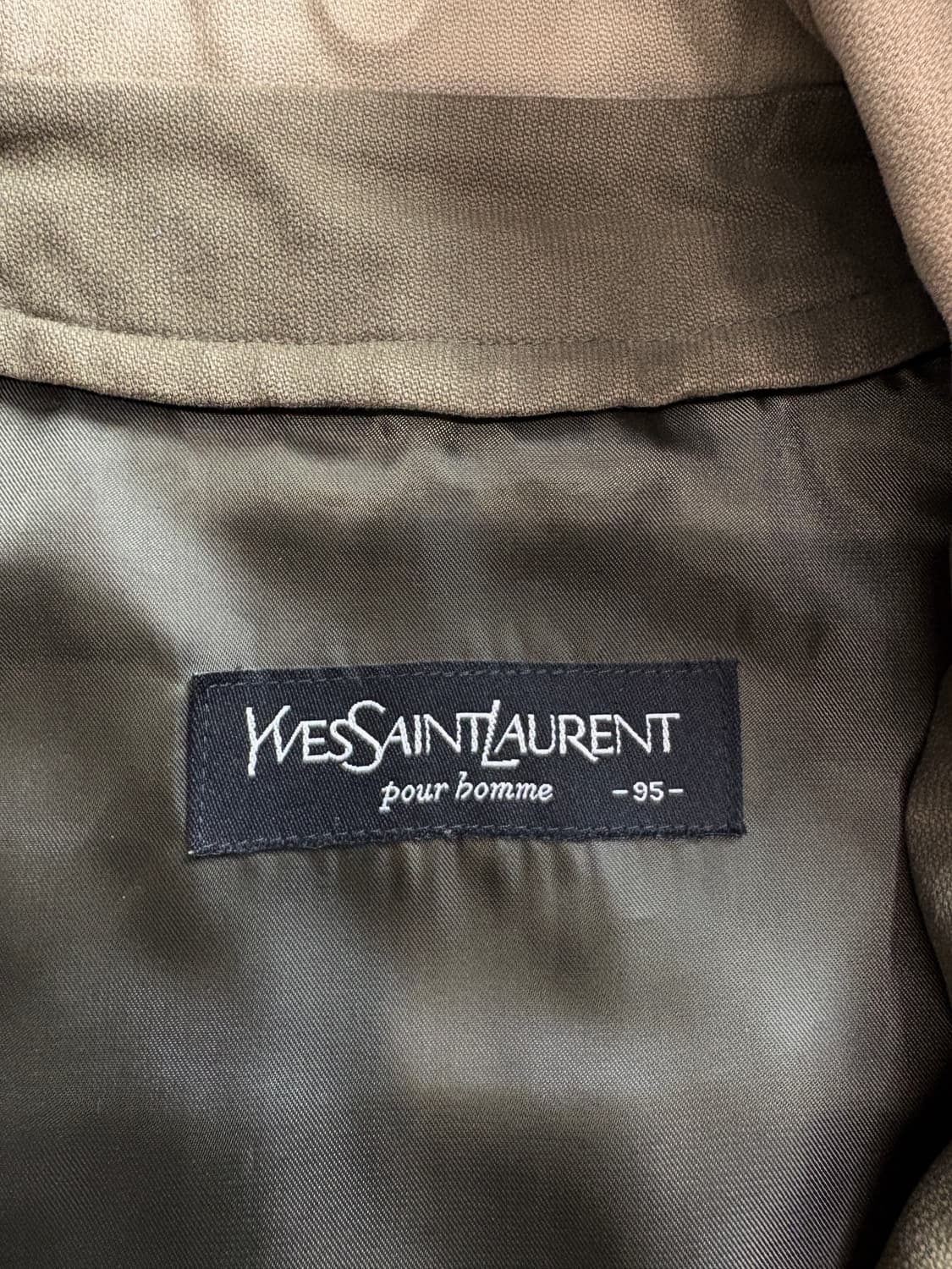 90s YSL 입생로랑 아카이브 카키 코튼 블루종 자켓 3353 상품이미지4