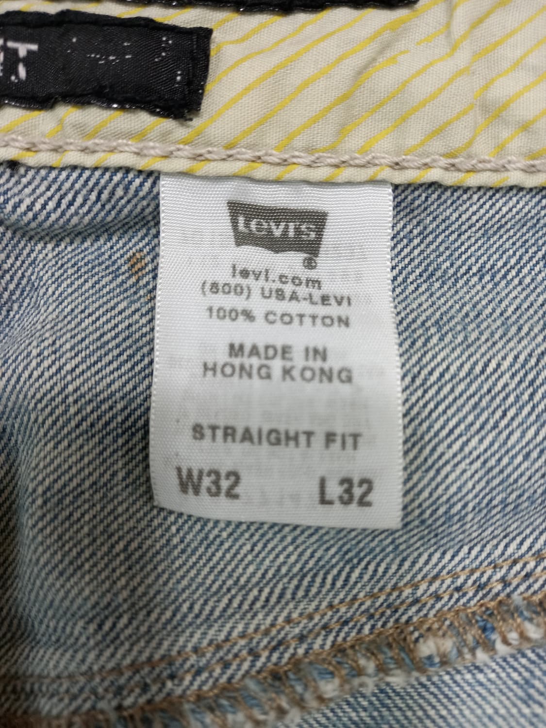 32 06's 리바이스521 워싱 일자진 연청 32-315 상품이미지9