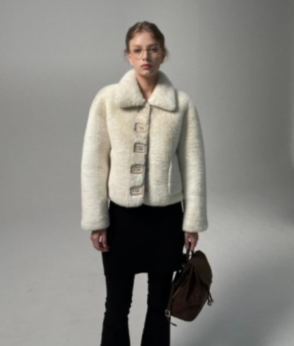 리버시블 아이보리 플러피 퍼자켓 상품이미지2