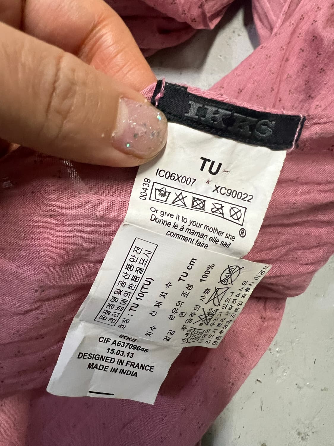 ikks 핑크 플라워 스카프  상품이미지3