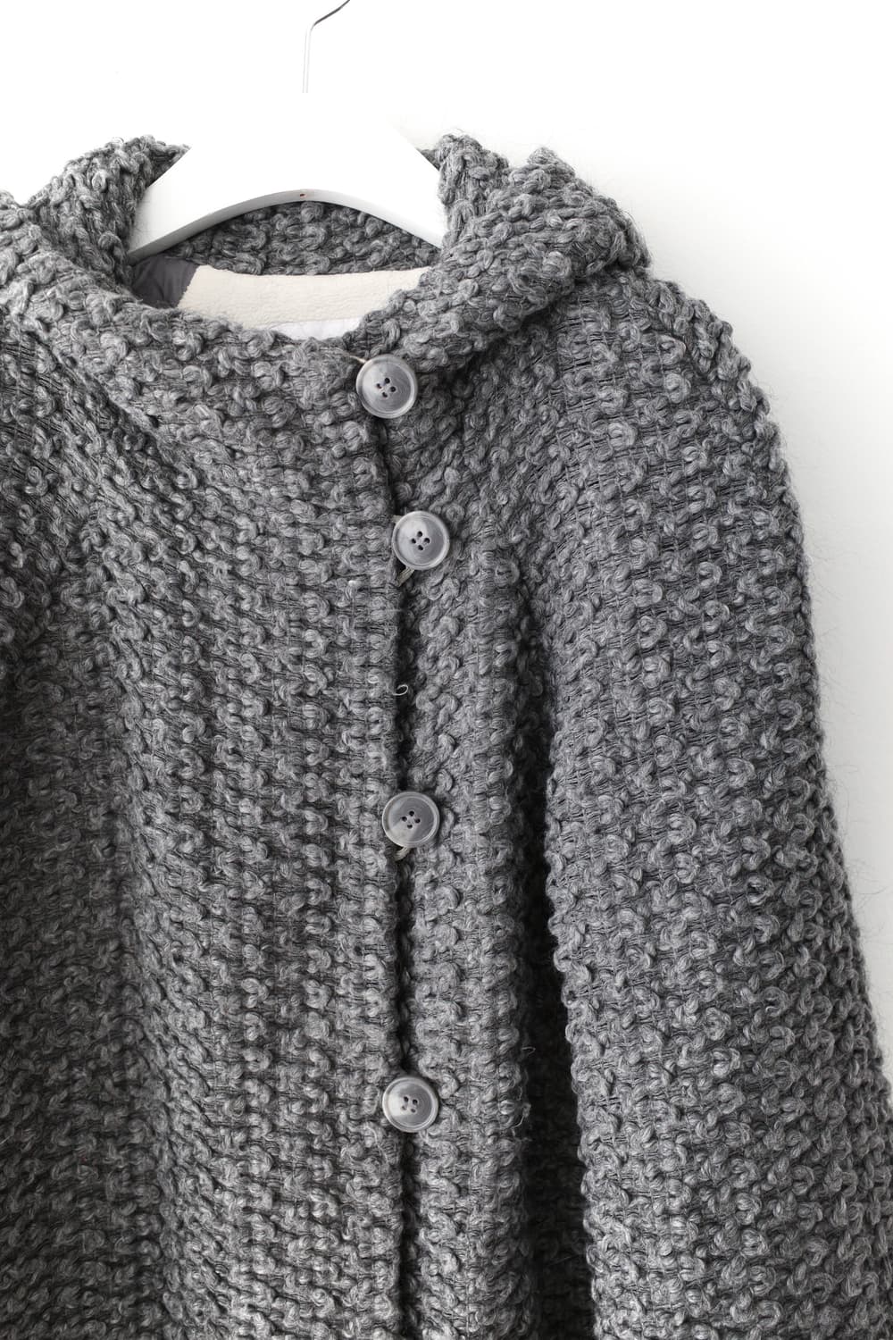 tsumori chisato) balloon knit hood coat 상품이미지7