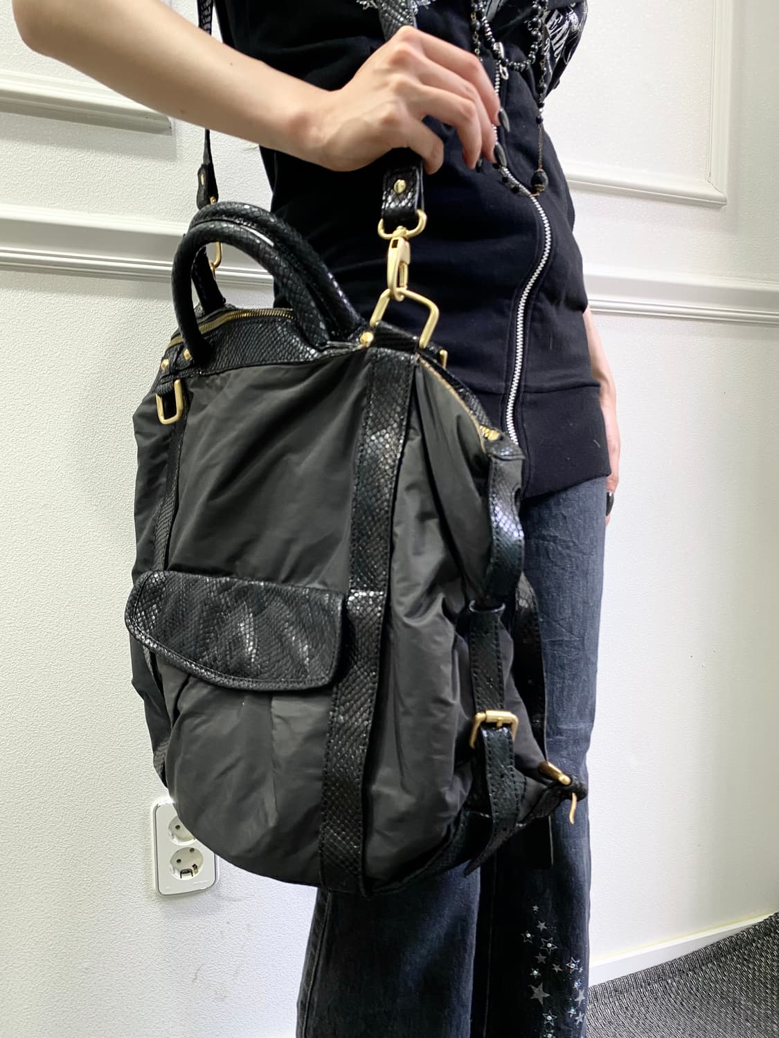 KUHO] Python Detail Black Buckle VKei 상품이미지7