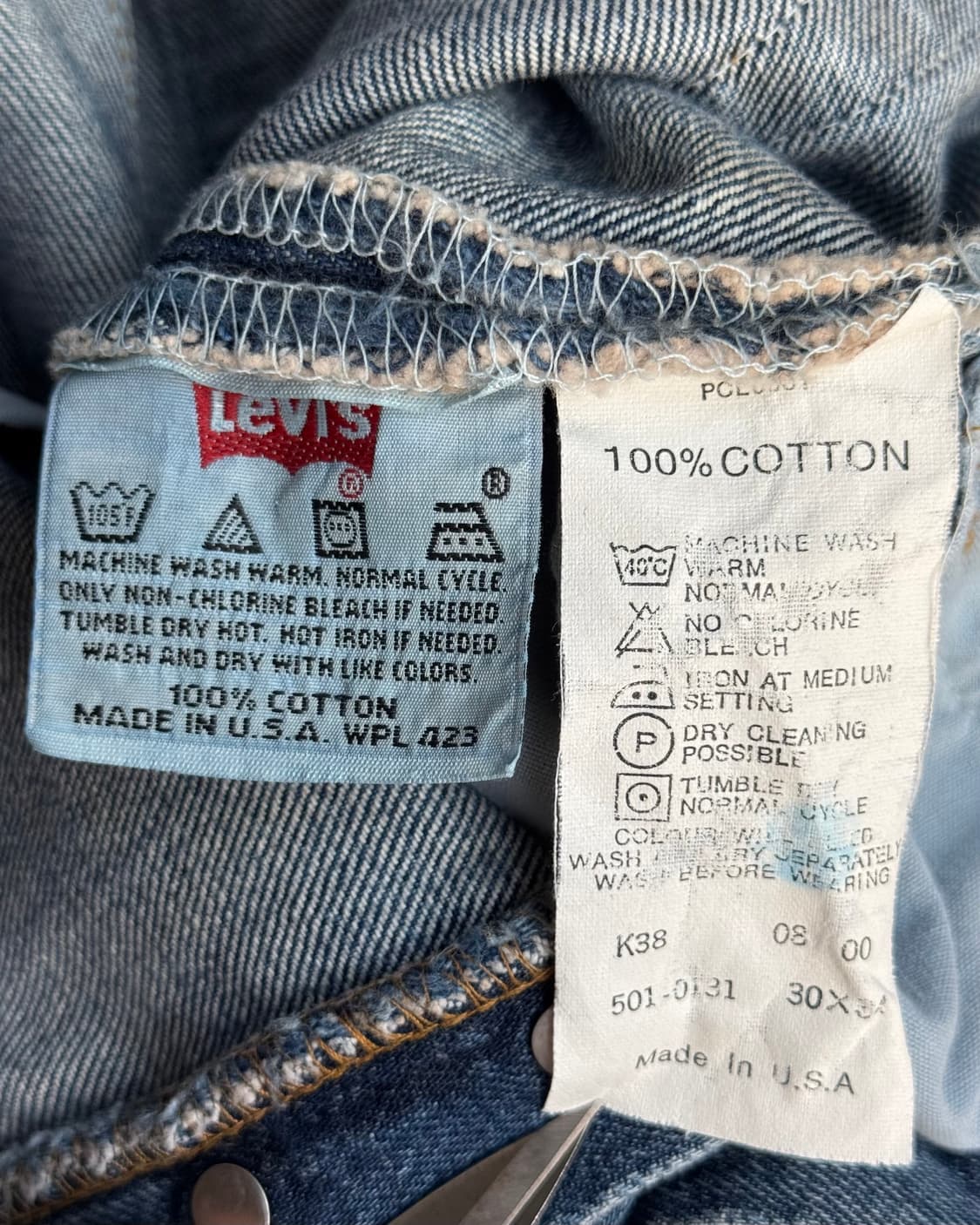 Levi's 501 early 00s USA washed 데님팬츠 상품이미지9