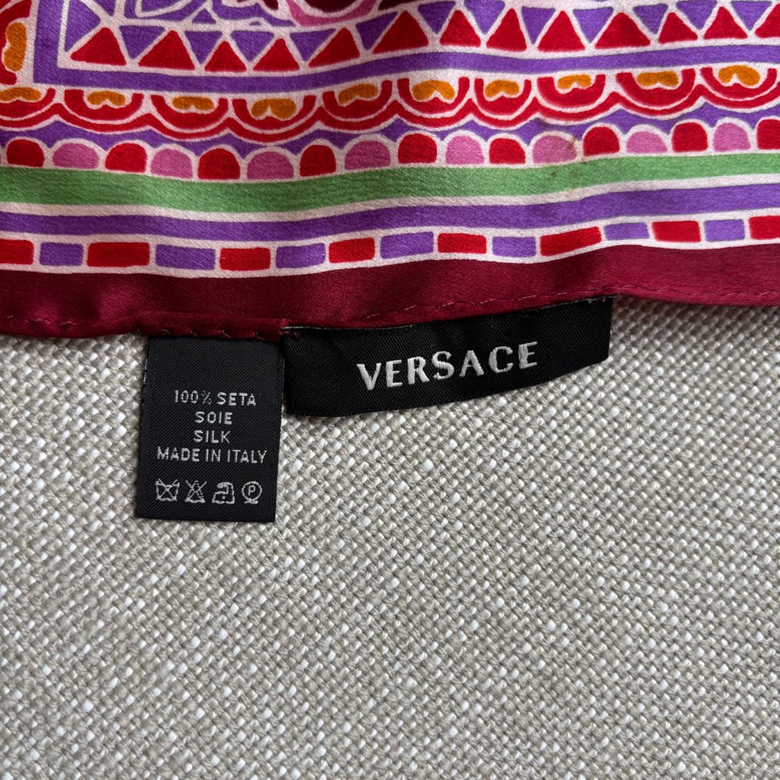 베르사체(Versace) 실크 정사각 스카프 상품이미지6