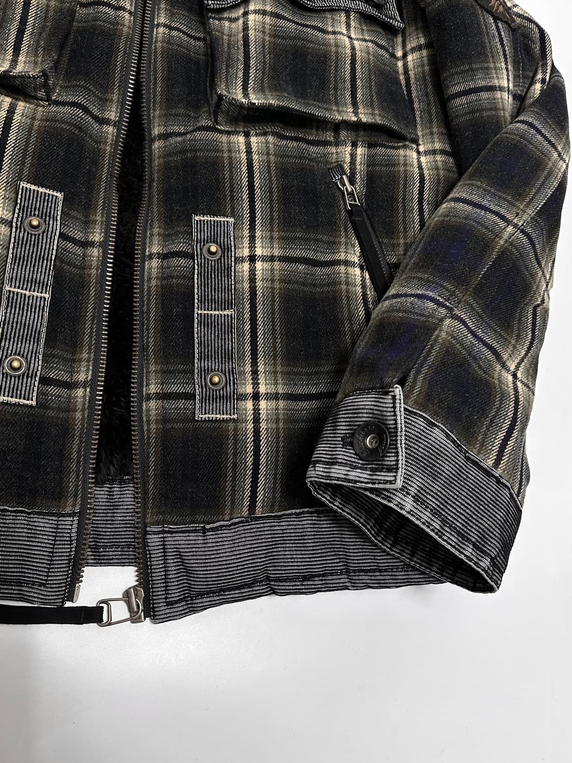 버커루 buckaroo 빈티지 체크 쉐르파 자켓 상품이미지4