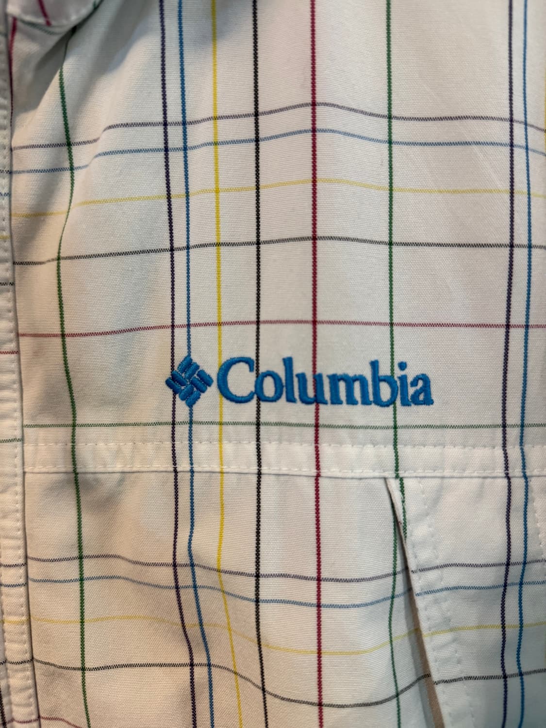 Columbia 체크 후드 윈드브레이커 L 상품이미지2