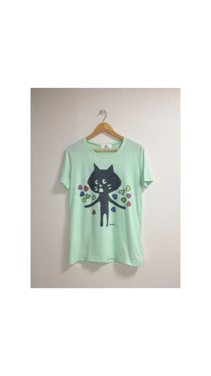 Ne-net 네넷냐 애플민트 하트 프린팅 반팔 티셔츠 상품이미지1